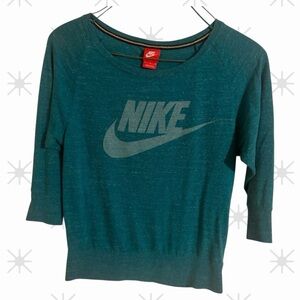 SOLD  Nike Blue Scoop Neck Teal Sweatshirt